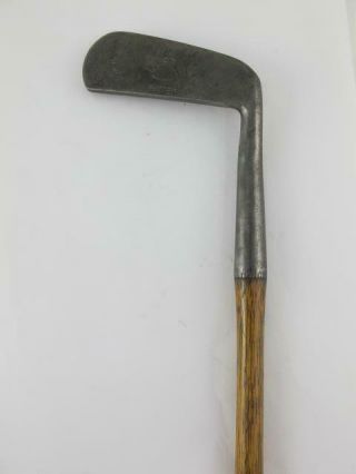 1911 Thistle Scottland Antique Hickory Wood Shaft Putter Golf Club Vintage Rare