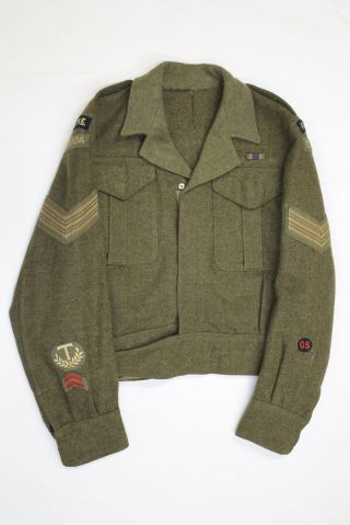 Ww2 Canadian Rceme Battle Dress Jacket Named