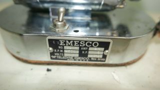 Vintage Emesco 90NH Dental Motor 45K rpm Forward & Reverse 1/5 hp & Drill 2