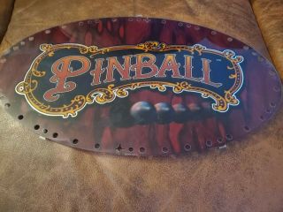 Igt Pinball Slot Oval Machine Topper Insert (insert Only)