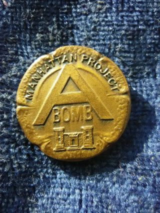 Manhattan Project Atomic A Bomb Workers Pin Whitehead Hoag Ww2