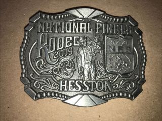 2019 Hesston Nfr (national Finals Rodeo) Montana Silveramiths Belt Buckle (