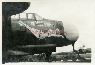 Wwii Photo - P 61 Black Widow Night Fighter Plane Nose Art - The Virgin Widow