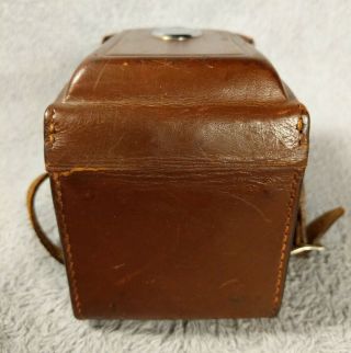 Vintage Leather Camera Case for ROLLEIFLEX TLR with Rear Window and Strap 3