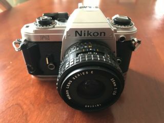 Vintage Nikon FG SLR 35mm w/ 35mm wide angle lens 3
