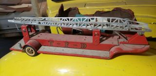 Vintage 1959 Or 60s Tfd Tonka No.  5 Aerial Ladder Fire Truck Ladder Trailer Only