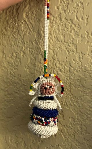 Seminole Seed - Beaded Doll Native American - 3 Dimensional - Sit Or Hang