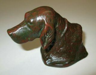 Vintage Shando Bronze Dog Paperweight Signed Em