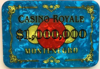 $1,  000,  000 James Bond Casino Royale Poker Plaque