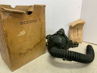 WWII USAAF Army Air Force Demand Oxygen Mask Type A - 14 Size M Hose,  Parts,  Book 3
