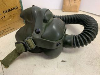 WWII USAAF Army Air Force Demand Oxygen Mask Type A - 14 Size M Hose,  Parts,  Book 4