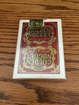Two Golden Nugget Las Vegas Playing Cards Red Corners Cut See Discription