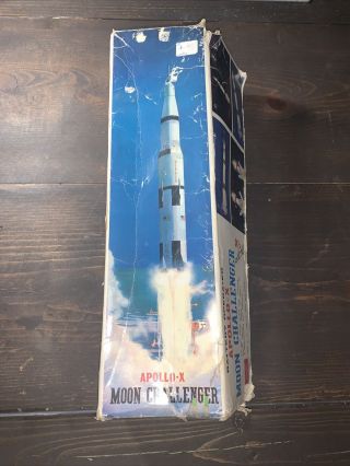 Vintage Apollo X Moon Challenger Rocket Space Battery Tn Toy Japan W/ Box