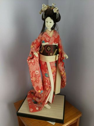 Vintage Japanese Geisha Silk Kimono Doll