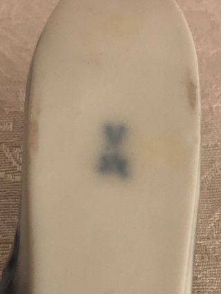 Vintage Meissen Blue Onion Pattern Shoe/Slipper CROSSED - SWORDS MARK 2