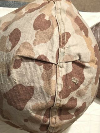 WWII USMC 1st PATTERN REVERSIBLE CAMOUFLAGE HELMET COVER 5