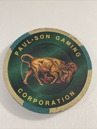 Paulson Oversized Ncv Manufacturers Sample Casino Chip 3.  99