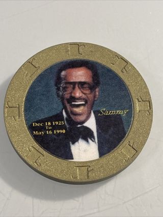 Sammy Davis Jr.  The Rat Pack Ncv Gold Manufacturers Sample Casino Chip