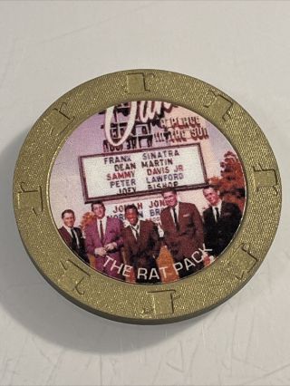 SAMMY DAVIS JR.  THE RAT PACK NCV GOLD MANUFACTURERS SAMPLE Casino Chip 2
