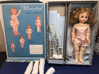 14” Vintage Madame Alexander Doll “mary Bel The Doll That Gets Well W/ Box U4
