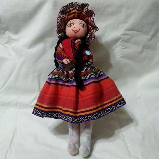 Mexican Rag Doll Handmade 12 " Maria Doll Muñeca Maria Mexicana Artesanias