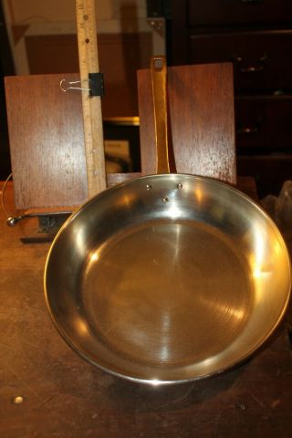 Tin Lined Copper Saute Pan Frying With Brass Handle 10 " X 2 "