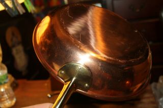 Tin Lined Copper Saute Pan Frying With Brass Handle 10 