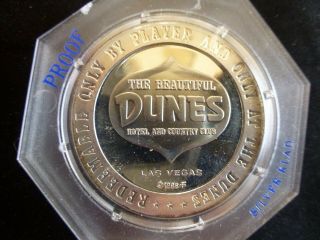 Dunes Hotel & Country Club Las Vegas Nv $1 Silver Clad Gaming Token Dated 1967
