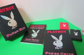 K2 68 Playboy Poker Kit With Two Decks Of Cards Chips And Case S04 Complete 2