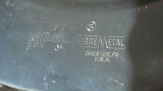 superlite fibre metal aluminum hard hat safety hat miner US GOVERNMENT vintage 3