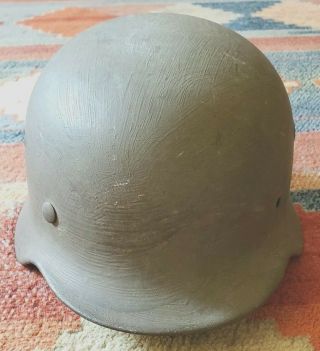 Solid Ww2 German M - 40 Camo Helmet Brought Home By Us Veteran