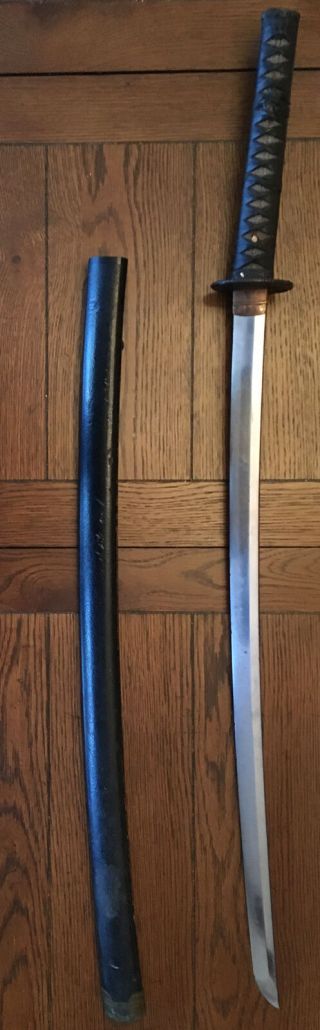 WWII Japanese SAMURAI Sword Katana 27” blade,  Unsigned Circa 1600 2