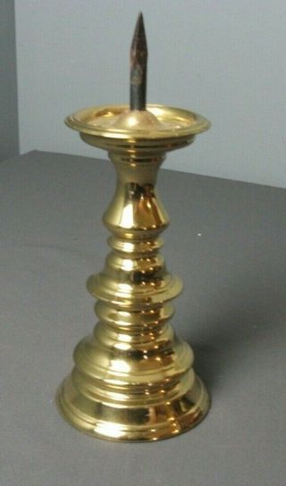 Williamsburg Virginia Metalcrafters Brass Candlestick Holder - 7 1/2 " T - L Rs