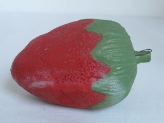 Vintage Hand Made Clay Strawberry Bank - Made In Mexico C.  1950 