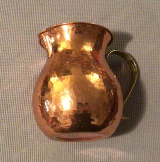 Vintage “a Teleflora Gift” Hand Hammered Copper Pitcher