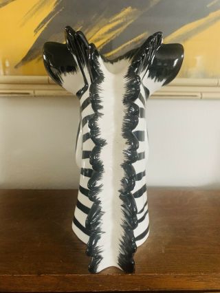 Vintage FF Fitz & Floyd Japan Glazed Ceramic Planter Zebra Head Modern 3