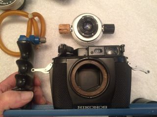 Vintage Nikon Nikonos II Underwater Camera Nikkor Lens Extension Tube Flash Case 3