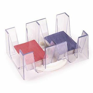 Silly Goose Games 6 Deck Revolving - Rotating Canasta Playing Card Holders For