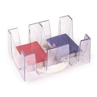 6 Deck Revolving - Rotating Canasta Playing Card Holders For Playing Cards -
