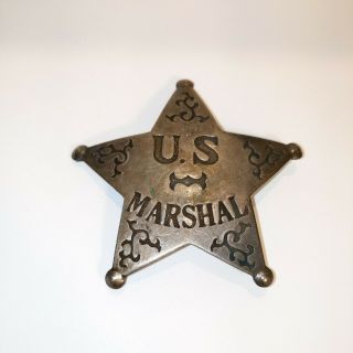 Vintage U.  S.  Marshal 5 Point Star Badge