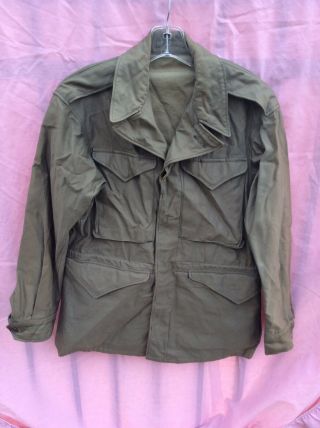 Wwii Us Army M43 M - 1943 Military Olive Green Field Jacket Wwii Size 34r