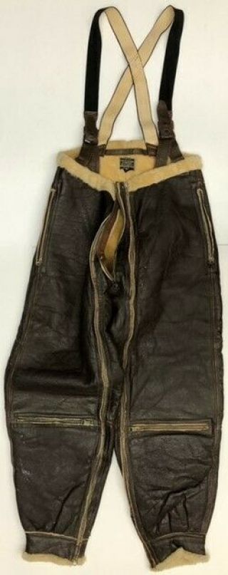 1941 - 1945 Wwii U.  S.  Air Force Leather Trousers