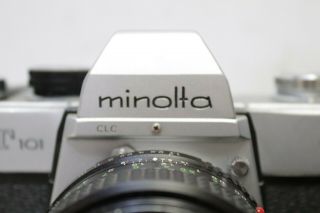 Vintage Minolta SRT101 35mm SLR Film Camera w/ 2 x Minolta Lenses 50mm - 254 3