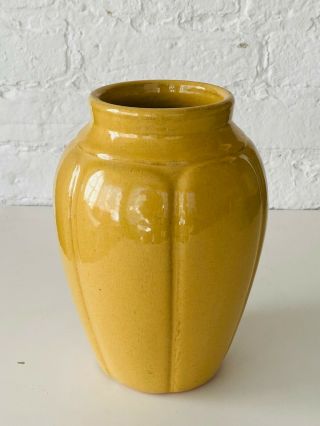 Vintage Zanesville Stoneware Arts & Crafts 795 Pottery Vase - Yellow