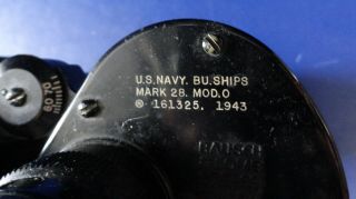USN BUREAU OF SHIPS PATROL BINOCULARS W/CASE 1943 3