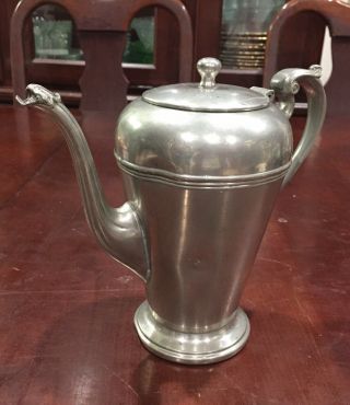 Vintage Silvercraft Pewter Tea Or Coffee Pot Numbered 2816