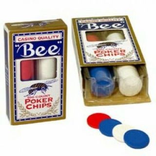 Vintage Clay Poker Chips - Bee Premium Casino Quality 100 Count