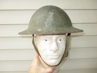 Wwii Us Army Kelly Helmet Complete Liner And Chinstrap M1917a1 Fs157 Stamp Ww2