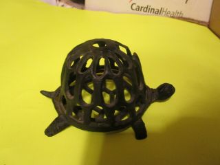 Vintage Cast Iron Turtle String Holder