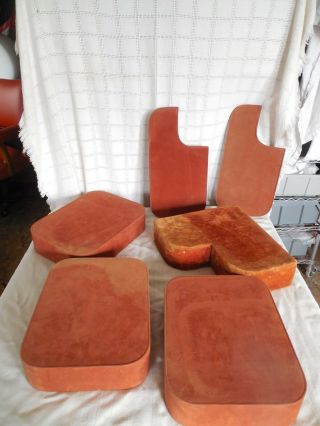 Vintage Jewelers Display Pads,  Props Rust Color 6pc Lord Jewelers